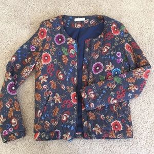 Floral quilted spring jacket